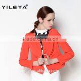 O Neck Single Breast Designed Red Fashion Casual Women European Italy Style Jackets on Sale thumbnail-1