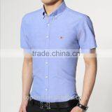Professional Customise Summer Short Sleeve Denim Latest Shirt Designs for Boys thumbnail-5