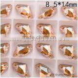 Free Shipping Galactic Gsha Color 8.5*14mm 144pcs Best Quality Crystal Rhinestones Design Sew on Glass Stones thumbnail-1