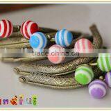 Colorful Curved Gumball Head DIY Findings Sew-in Bag Purse Frames thumbnail-2