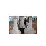 Elegant One Shoulder Chiffon Wedding Dress With Long Chapel Trains thumbnail-1