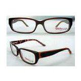 Custom Handmade Acetate Eyeglasses Frames, Black Red Ladies Optical Frames thumbnail-1