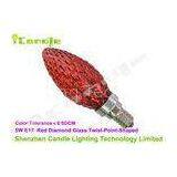 5 Watt E17 Dimmable Led Candle Bulb Diamond Glass Shaped Red CE ROHS thumbnail-1