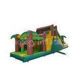 Funny Jungle Inflatable Bounce House Obstacle Courses For Rent EN14960