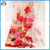 Soft Blue Floral Printing Natural 100% Wool Korea Scarf thumbnail-2