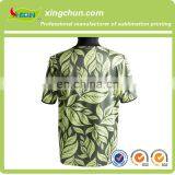 Hot Sale Leaf Round Neck 100% Polyester Customize Dye Sublimation Printed T Shirts thumbnail-2