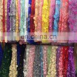 Multicolor Lace Stretch Floral Embroidered Polyester 3d Tulle Lace Fabric thumbnail-1