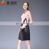 T-shirt Style Dress Sleeveless Designs Casual Women Pleated Dress thumbnail-4