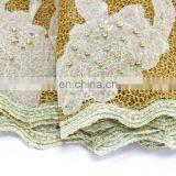 African Guipure Lace /african Wedding Lace Fabric/flower Lace Fabric With Bead thumbnail-4