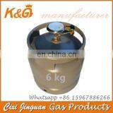 6kg LPG Steel Gas Cylinder 14.4 L Nigeria Market China Supply Match With Camping Burner and Grill Brand New and Refillable thumbnail-3