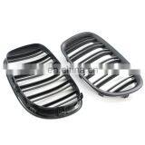 1 пара матово-черных двойных решеток с полосами для переднего бампера (кильватер) для BMW 5 Series F10 F11 F18 2010-2016 thumbnail-5