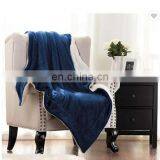 100% Polyester Sherpa Flannel Blanket Two Sides Brushed Cozy Fleece Throw thumbnail-2