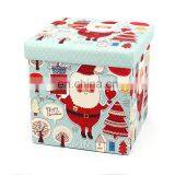 Customized Modern Living Room Furniture Cartoon Printing Polyester Storage Ottoman Square Fabric Folded thumbnail-6