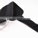 Weightlifting Gym Workout Fitness Double D Ring Neoprene Padded Ankle Cuff Fitness Ankle Straps for Cable Machines thumbnail-2