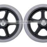 8" Wheelchair Front Wheel and Fork,steel Bearing and Solid Tire thumbnail-4