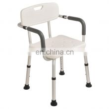 Medical Shower Stand Chair Bench Bath Seat with Padded Armrests and Back Great for Bathtubs For Injury
