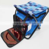 folding chair fishing sool with cooler bag / foldable cooler chair