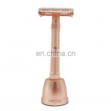 Professional Classical Style Sliver Metal Butterfly Safety Shaving Razor for Men thumbnail-1
