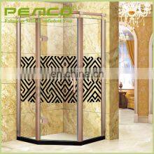 European modern commercial stainless steel delicacy glass hexagon shower enclosure