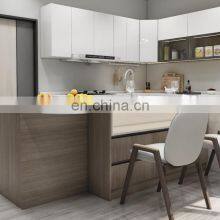 Wholesale Nature Marble Stone Counter Table Solid Wood Modern Design Kitchen Cabinets thumbnail-5