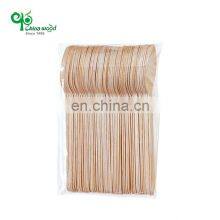 Eco Friendly Compostable Disposable Wooden Travel Cutlery Knife Spoons Forks Made of Smooth Birchwood thumbnail-3