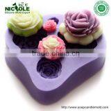 3D Silicone Candy Fondant High Quality Veined Cake Decoration Flower Silicone Molds thumbnail-1