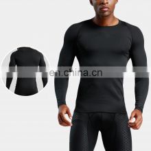 Men Tight Gym Long Sleeve Sport Shirts Custom Compression Bodybuilding Running Workout Tops 88polyester 12spandex