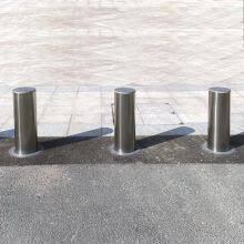 Custom Shopping Mall High Security Access Warning Led Light Automatic Electric Retractable Barrier Rising Bollard thumbnail-4