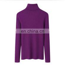 Customize Ladies 100% Cashmere Pullover Slim Turtleneck Sweater Knitted Casual Style Solid Pattern Winter OEM Service Available thumbnail-2