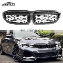 G20 Pre-Lci Carbon Fiber Front Kidney Diamnod Style Grille Front Grill For BMW 3 Series G20 G21 320i 330i M340i M340d