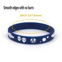 Custom Logo Printing Space Silicon Wristbands Rubber Material for Event Usage thumbnail-4