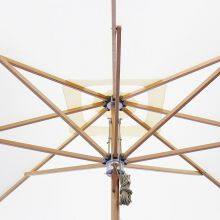 Heavy-duty Wooden Patio Umbrella, Luxury Double Pulley Cord, Garden Umbrella, Suitable for Commercial Customization. thumbnail-3