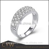 CYW 2016 alibaba express 925 silver ring with clear zircon made in china jewelry factory
