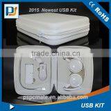 White Color Computer Accessories Gift Set -usb Led Light/mini Mouse/usb Hub/heaphone thumbnail-1
