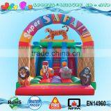 Super Safari Inflatable Slide, 3d Tiger Giant Slide for Children