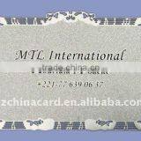 Silver Aluminium Metal Business Card With Border