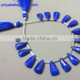 Faceted Elongated Pyramid Shape Gemstones Lapis Lazuli