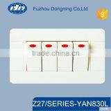 10A 4 Gang 1 Way WINNY Brand Wall Switch With LED Backlight YAN830L