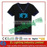 hot and popular sound control wireless EL T-shirt for party gift