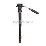 QZSD-Q228C Travel Carbon Fiber Tube Professional DSLR Digital Camera Monopod Golden Color Camera Video Tripod Monopod thumbnail-4