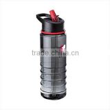 plastic double wall tumbler with straw and lid