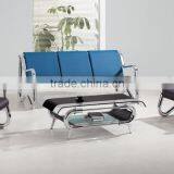 New Design Brown Color Chrome Metal Fabric Office Sofa HX-311G thumbnail-6