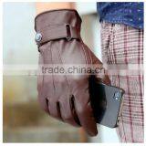 New Styles Men Driving Smartphone Gloves in Leather