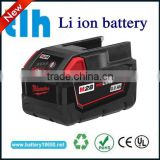 Manufacture battery for milwaukee drill 18v M18 red li-ion 4.0ah XC Milwaukee 48-11-1840