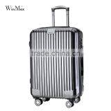 Satin Black Zipper Closure Lightweight Travel Luggage thumbnail-5