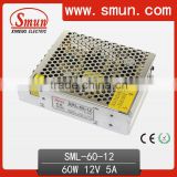 LED Lighting 60W 12V DC Output Power Supply SML-60-12