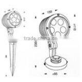 2016 Landscaping Light 24v Black IP65 15W RGB 220V Outdoor Garden Light thumbnail-2