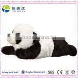 Children Kid Panda Bear Animal Paw Plush Toy Fuzzy Slippers - Black & White thumbnail-1
