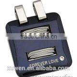 Mens Black Plated Cable Stainless Steel Metal Pendant thumbnail-1