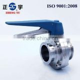 Sanitary Butterfly Valve Clamped 304 Manufacture thumbnail-1